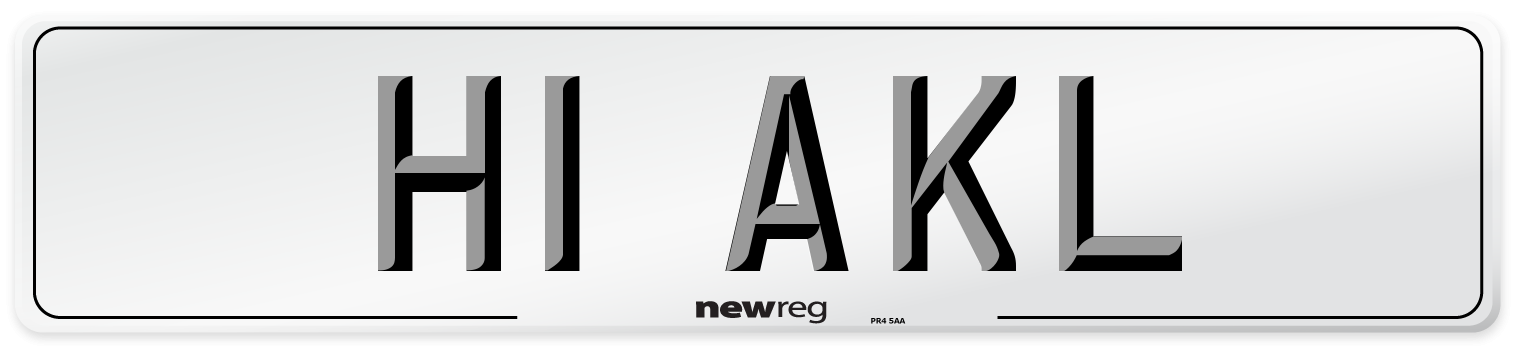 H1 AKL Number Plate from New Reg